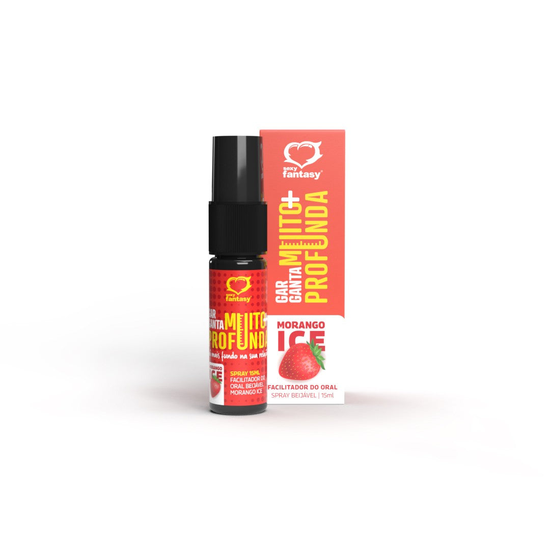 Garganta Muito+ Profunda – Spray íntimo oral, Frutilla Ice