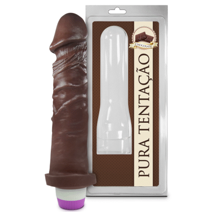 PC003 PENIS AROMATICO CON VIBRO 18X4,4  CHOCOLATE