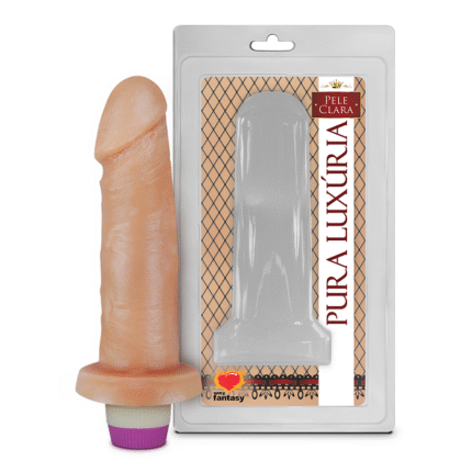 PC005 PENIS REALISTICO S/ ESCROTO C/ VIBRO 14X3,7