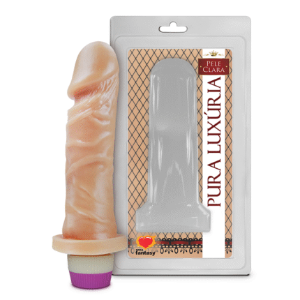 PC008 PENIS REALISTICO S/ ESCROTO C/ VIBRO 15,3X4