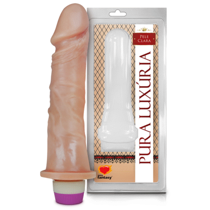 PC019 PENIS REALISTICO S/ ESCROTO C/ VIBRO 18X4,4CM