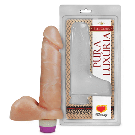 PC026 PENIS REALISTICO  C/ ESCROTO E VIBRO 16X3,5CM