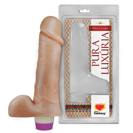 PC028 PENIS REALISTICO C/ ESCROTO E VIBRO 18X4,4CM