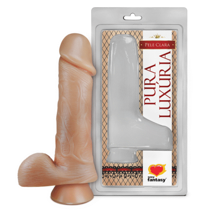PV010 PENIS REALISTICO C/ ESCROTO E VENTOSA 18X4,4CM